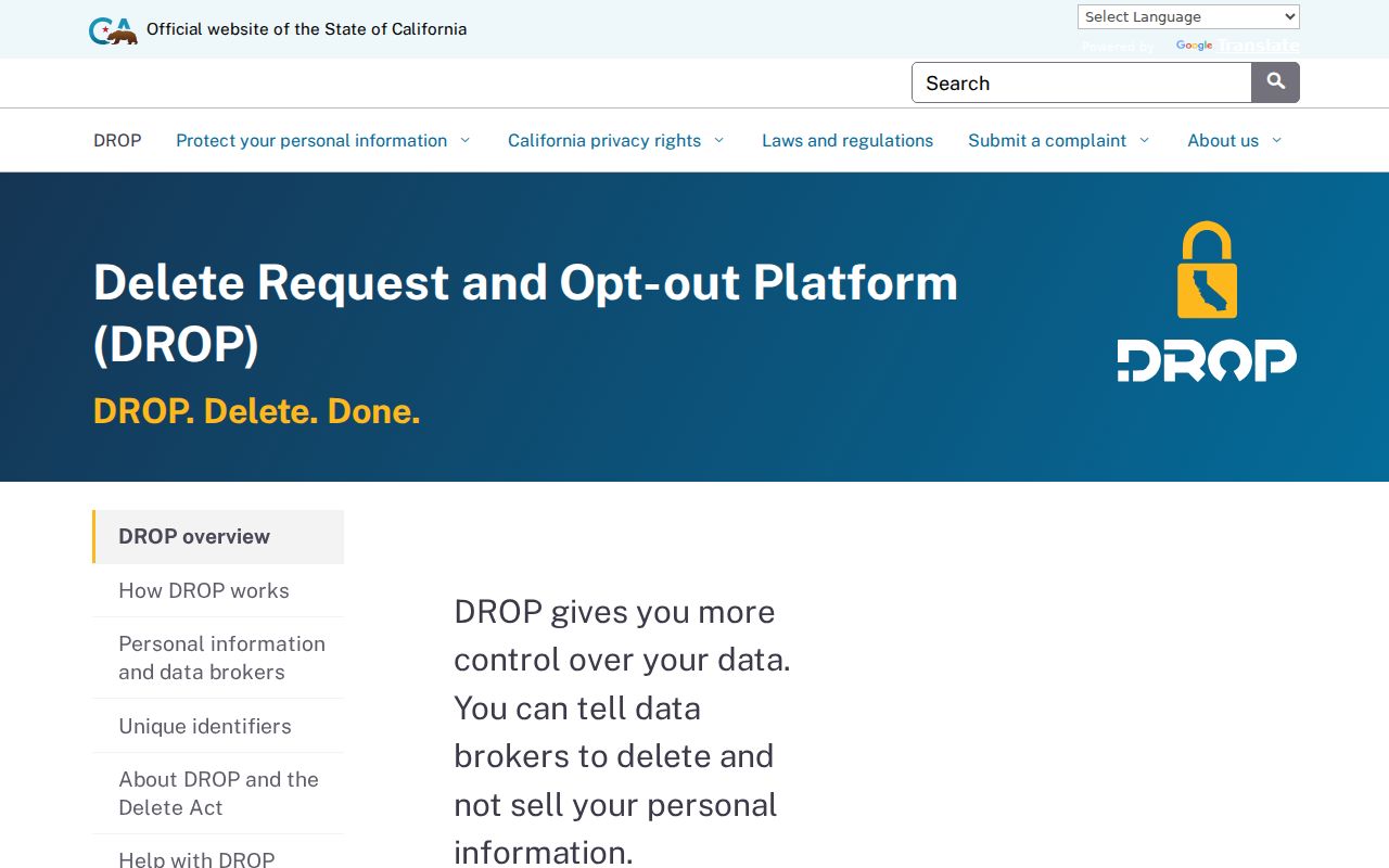 San Diego neighbors California data broker deletion portal