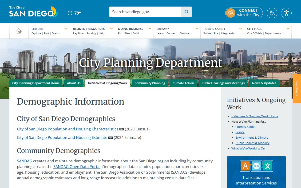 San Diego ZIP code city demographic and planning map